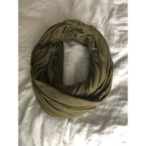 American apparel olive green cotton infinity scarf